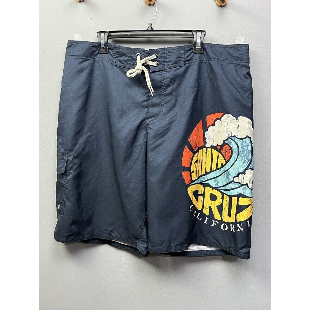 Old Navy Board Shorts Mens XL Navy Santa Cruz California Swim Trunks Surf